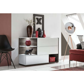 Silk Sideboard Cabinet - White Gloss 120cm - thumbnail 1