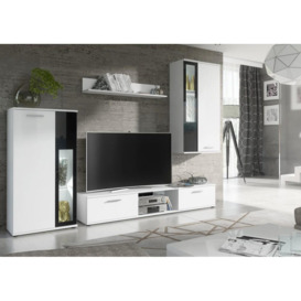 "Wow Entertainment Unit  For TVs Up To 49"" - White Gloss 255cm"