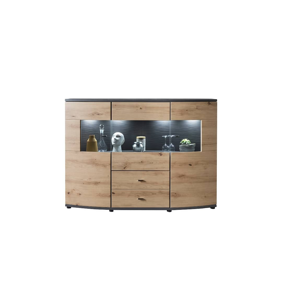 Dera 81 Sideboard Display Cabinet 160cm - Oak Artisan 160cm - image 1