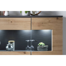 Dera 81 Sideboard Display Cabinet 160cm - Oak Artisan 160cm - thumbnail 3