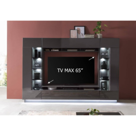 "Denira Entertainment Unit For TVs Up To 65"" - 275cm Graphite Grey"