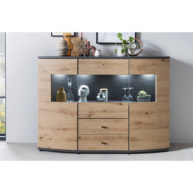 Flori 81 Display Cabinet 160cm - Oak Artisan 160cm - thumbnail 1