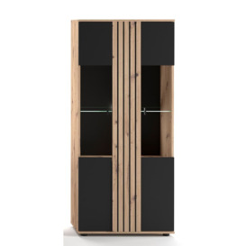 Solea 32 Tall Display Cabinet 72cm - Oak Artisan 72cm
