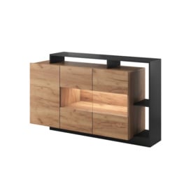 Alva Display Sideboard Cabinet 155cm - Oak Golden 155cm - thumbnail 1