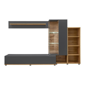 "Silk II Entertainment Unit For TVs Up To 60"" - Anthracite 240cm" - thumbnail 2