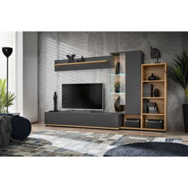 "Silk II Entertainment Unit For TVs Up To 60"" - Anthracite 240cm" - thumbnail 1
