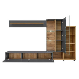 "Silk II Entertainment Unit For TVs Up To 60"" - Anthracite 240cm" - thumbnail 3