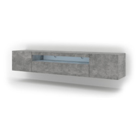 Aura TV Cabinet 200cm - Concrete Grey 200cm
