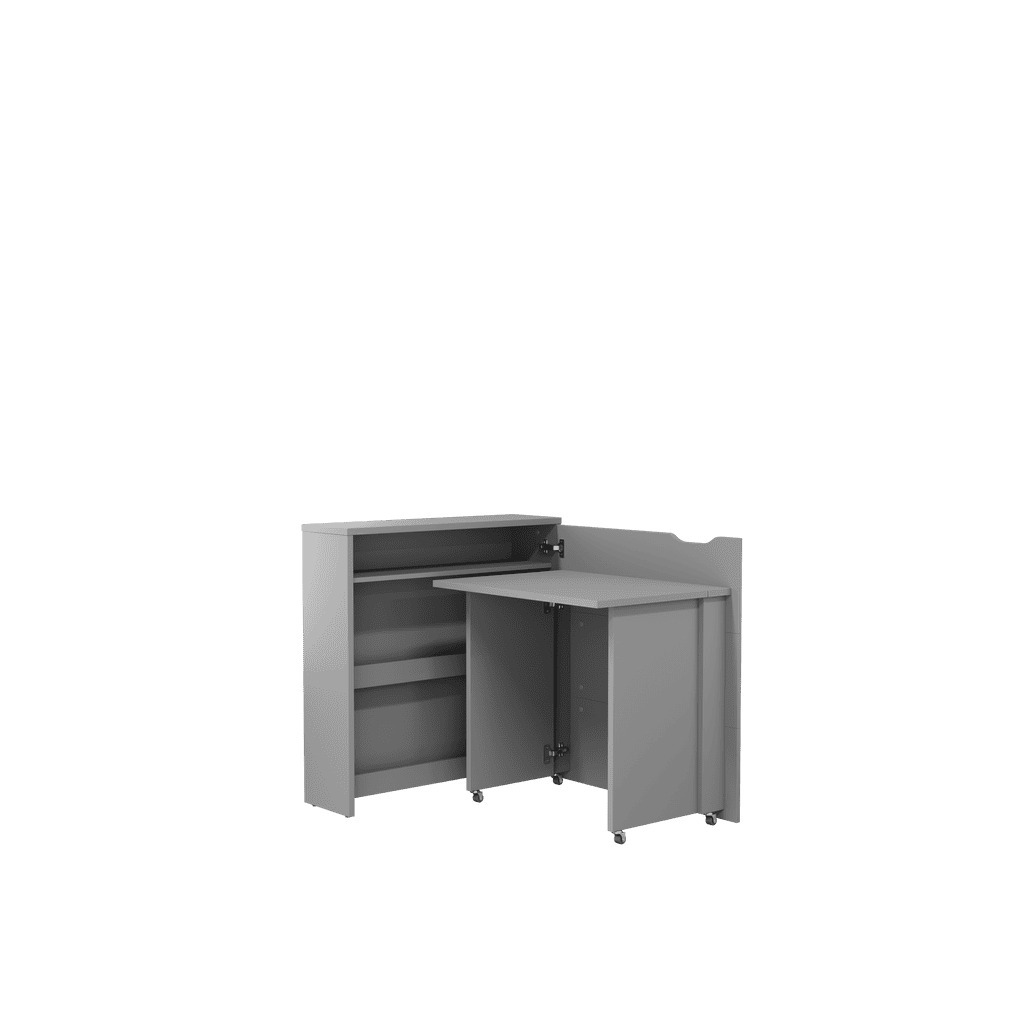 Work Concept Slim Convertible Hidden Desk 90cm - Grey Right 90cm - image 1