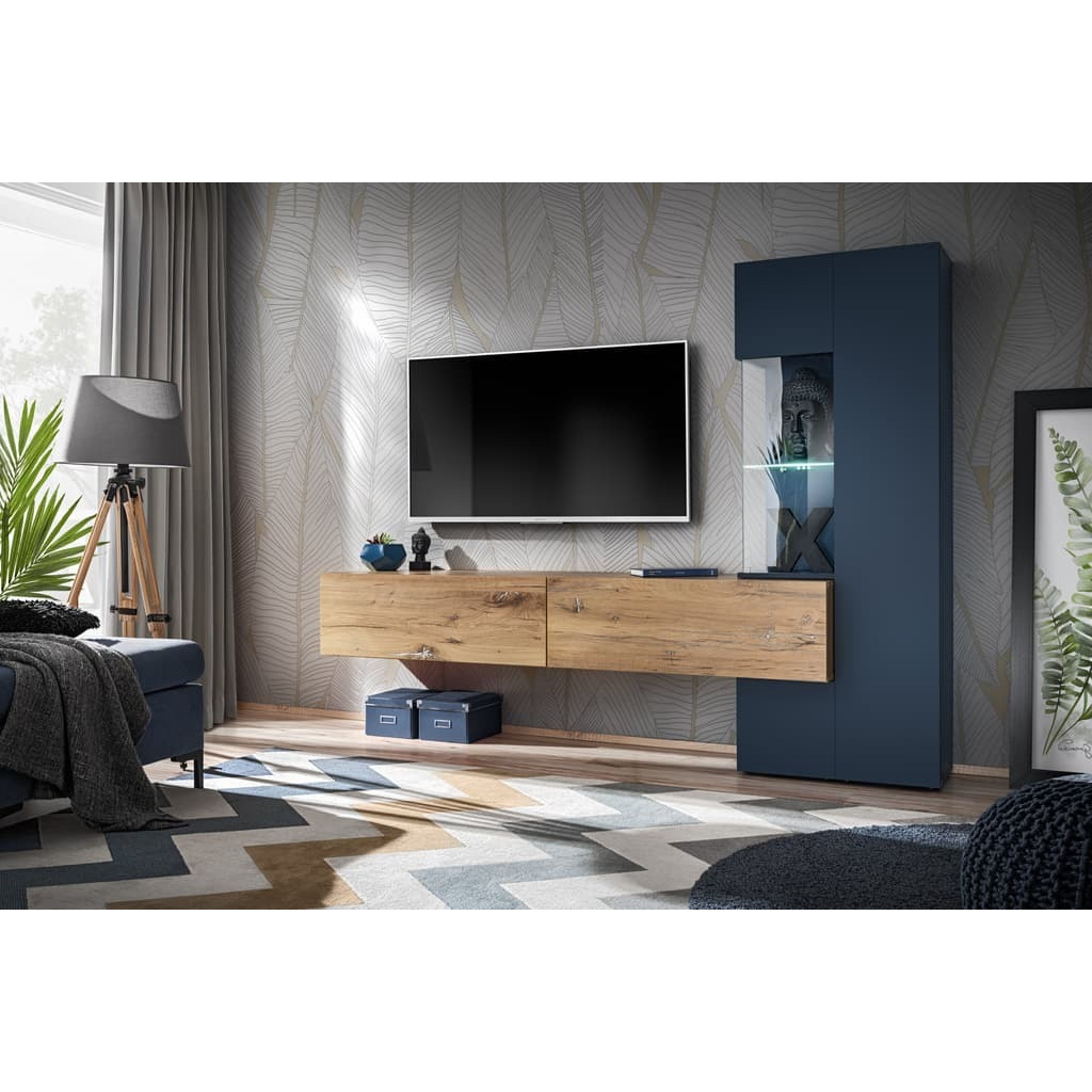 "Marino Entertainment Unit For TVs Up To 58"" - Navy 210cm" - image 1
