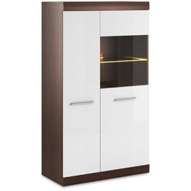 Bordo 06 Display Cabinet - 86cm White Gloss - thumbnail 1