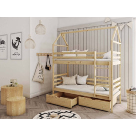 Wooden Bunk Bed Alex With Storage - Pine Without Mattresses - thumbnail 3