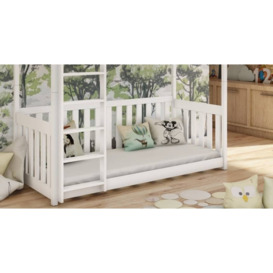 Wooden Bunk Bed Cris with Cot Bed - Pine Bonnell Mattresses - thumbnail 2