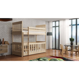Wooden Bunk Bed Cris with Cot Bed - Pine Without Mattresses