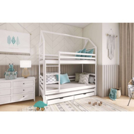 Dalia Bunk Bed with Trundle and Storage - Pine Without Mattresses - thumbnail 3