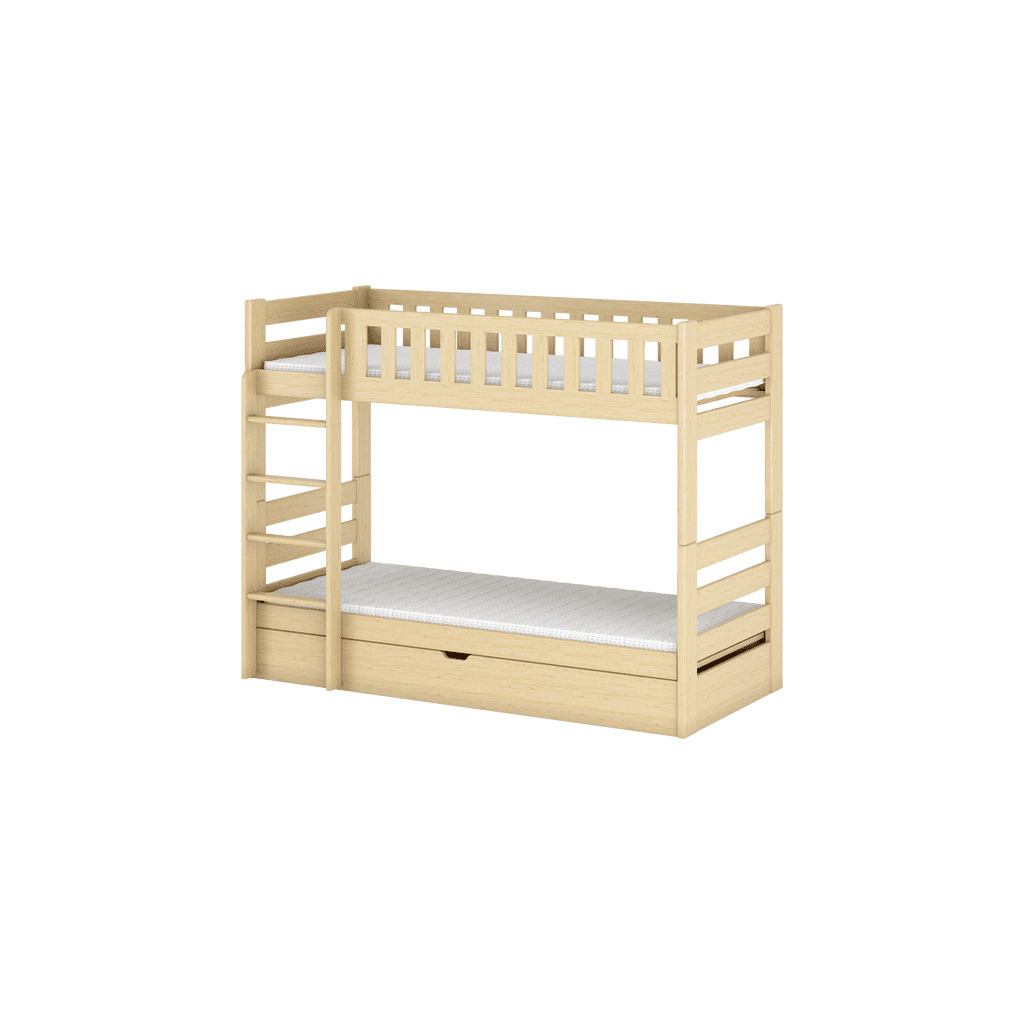 Wooden Bunk Bed Focus With Storage - Pine Foam Mattresses - image 1