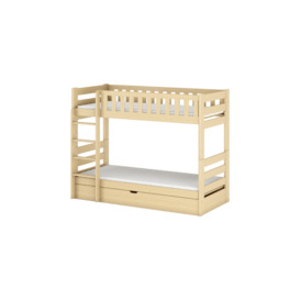 Wooden Bunk Bed Focus With Storage - Pine Foam Mattresses - thumbnail 1