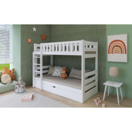 Wooden Bunk Bed Focus With Storage - Pine Foam Mattresses - thumbnail 3