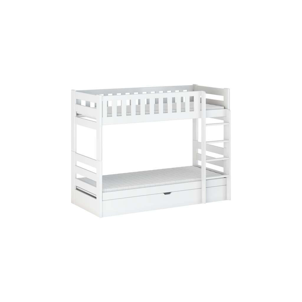 Wooden Bunk Bed Focus With Storage - White Without Mattresses - image 1