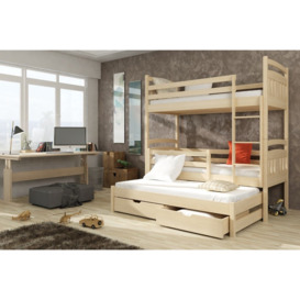 Igor Bunk Bed with Trundle and Storage - Graphite Foam Mattresses - thumbnail 3