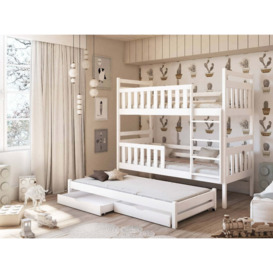 Klara Bunk Bed with Trundle and Storage - Graphite Foam/Bonnell Mattresses - thumbnail 3