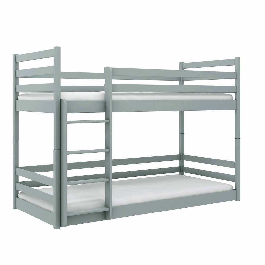 Wooden Bunk Bed Mini - Grey Foam/Bonnell Mattresses - image 1