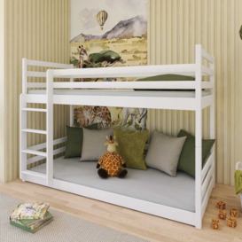 Wooden Bunk Bed Mini - Grey Foam/Bonnell Mattresses - thumbnail 2