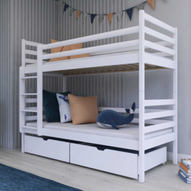 Wooden Bunk Bed Nemo with Storage - Graphite Without Mattresses - thumbnail 3