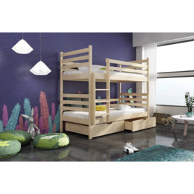 Wooden Bunk Bed Nemo with Storage - Pine Without Mattresses - thumbnail 1