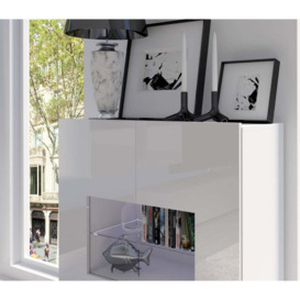 Calabrini Display Cabinet 100cm - Black Gloss 100cm - thumbnail 2