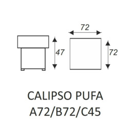 Calipso Sofa Pouf - 72cm 72cm - thumbnail 2