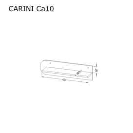 Carini CA10 Wall Shelf 70cm - Oak Nash 70cm - thumbnail 3