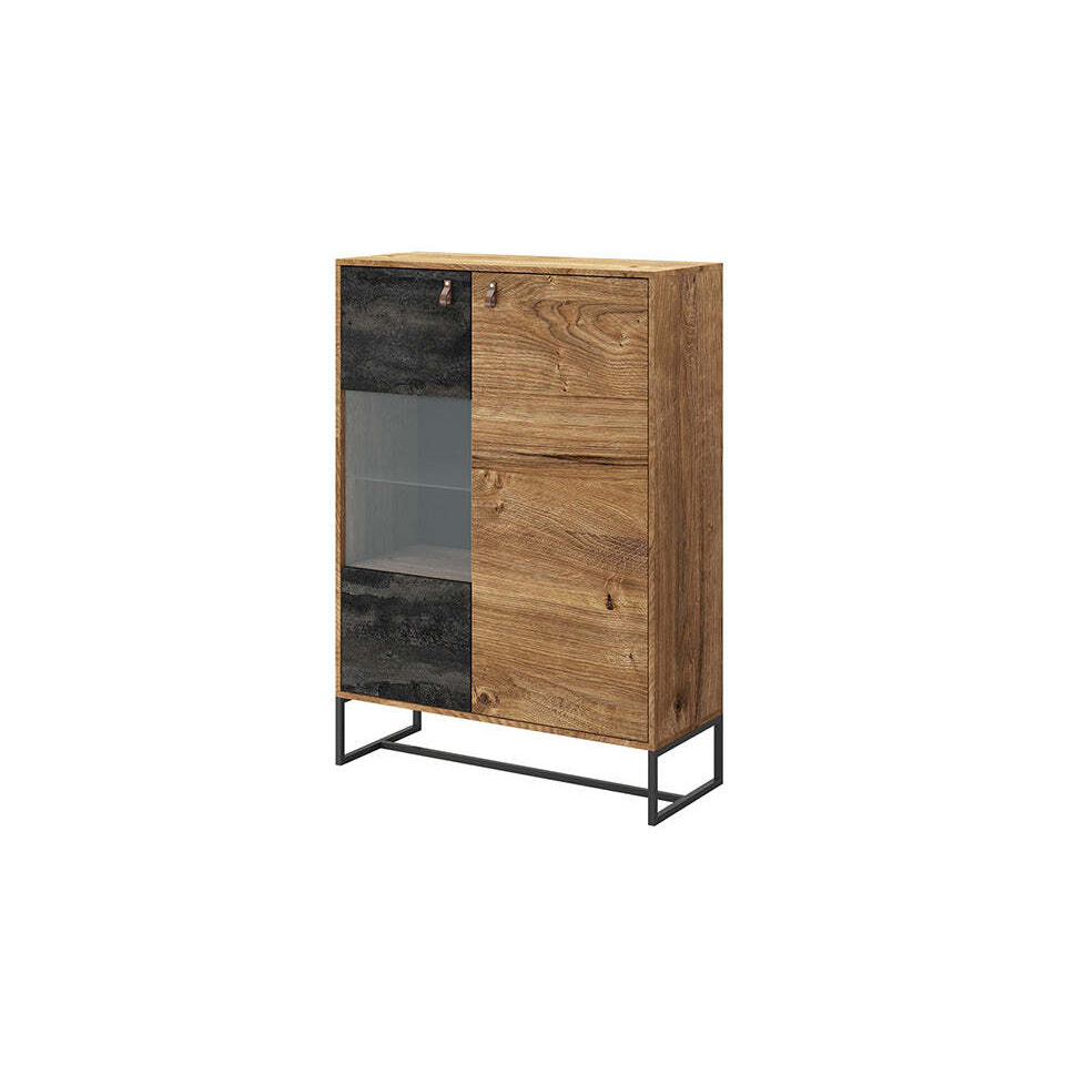Dark Display Cabinet 93cm - Oak Ribbeck 93cm - image 1