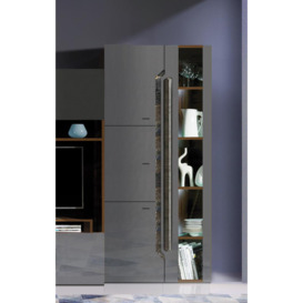 Davos D2 Tall Display Cabinet 90cm - Graphite 90cm - thumbnail 2