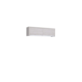 Denver 14 Wall Hung Cabinet 120cm - White Oak / White Gloss 120cm - thumbnail 1