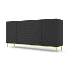 Diuna Sideboard Cabinet 193cm - Black 193cm - thumbnail 1
