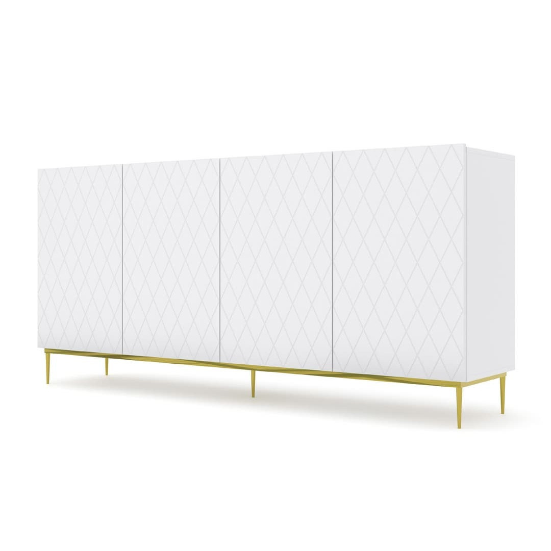 Diuna Sideboard Cabinet 193cm - White 193cm - image 1