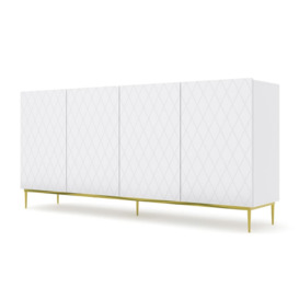 Diuna Sideboard Cabinet 193cm - White 193cm - thumbnail 1