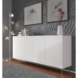 Diuna Sideboard Cabinet 193cm - White 193cm - thumbnail 3