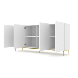Diuna Sideboard Cabinet 193cm - White 193cm - thumbnail 2