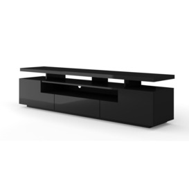 Eva TV Cabinet 195cm - Black 195cm - thumbnail 1