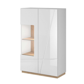 Futura FU-05 Display Cabinet 90cm - White Gloss 90cm - thumbnail 1