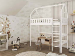 Otylia Wooden Loft Bed - Grey Without Mattress - thumbnail 4