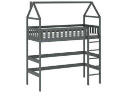 Otylia Wooden Loft Bed - Grey Without Mattress - thumbnail 8
