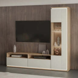 Dore 17 Tall Display Cabinet 55cm - Cashmere 55cm - thumbnail 5