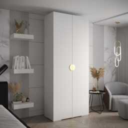 Inova IV Hinged Door Wardrobe 100cm - Black 100cm - thumbnail 2