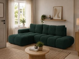 Corner Sofa Bed Soho - Green 286cm Right - thumbnail 7