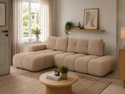 Corner Sofa Bed Soho - Green 286cm Right - thumbnail 5