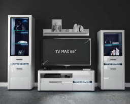 Mosaic 05 TV Cabinet with Drawers - White Gloss 150cm - thumbnail 3