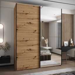 Trosa III Sliding Door Wardrobe 200cm - White 200cm - thumbnail 4